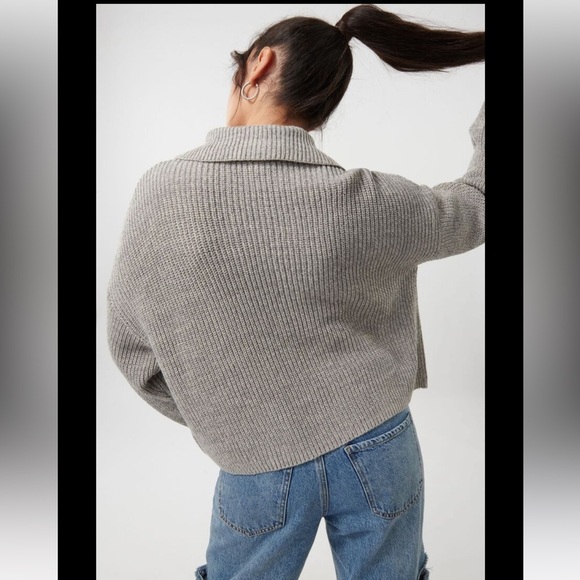 Garage Boyfriend Half Zip Mock Neck Sweater - Picture 2 of 6